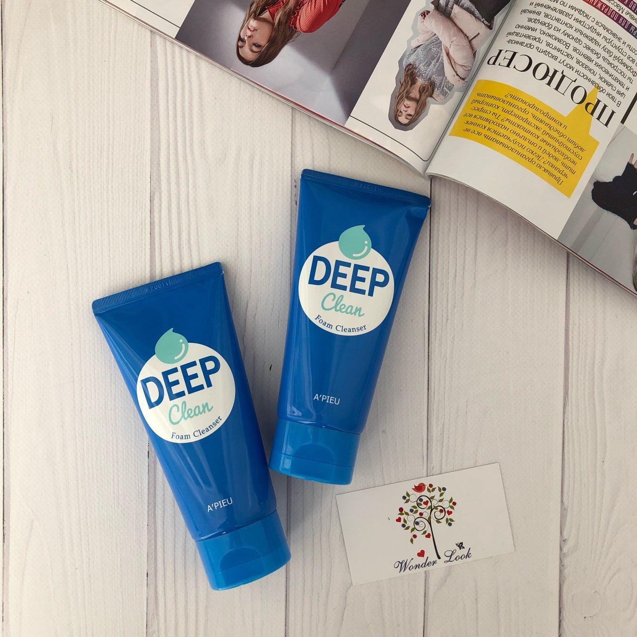 Apieu. Deep clean Foam Cleanser 130 мл.. A'PIEU Deep clean Foam Cleanser Pore, 130ml. Увлажняющая пенка для очищения пор a'PIEU Deep clean Foam Cleanser Pore 130 мл. Пенка APIEU Deep clean.