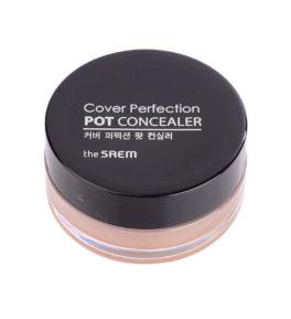 КОНСИЛЕРКОРРЕКТОР THE SAEM COVER P - 01COVER PERFECTION POT CONCEALER 01.CLEAR BEIGE 4G.